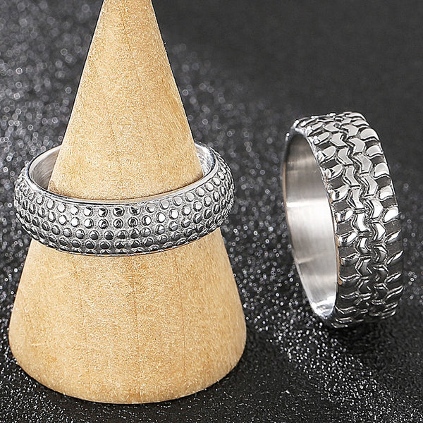 Anillo de acero inoxidable con forma de calavera para hombre