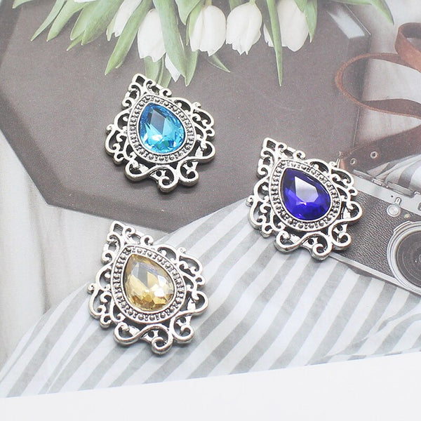 Retro Alloy Decorative Buttons 5Pcs/Lot 32*26mm DIY