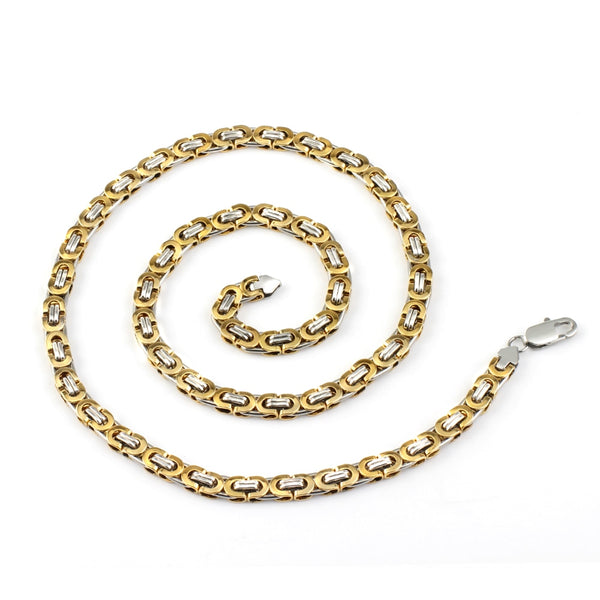 Collar de cadena imperial de acero inoxidable 316L de 6,5 mm para hombre, estilo hip hop, punk y rock.