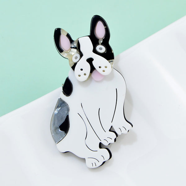 Cartoon Pet Dog Brooches Cute Animal Acrylic Brooch