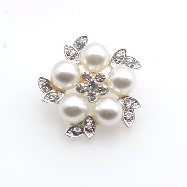 New 10pcs/lot 27mm Alloy Metal Pearl sewing Buttons