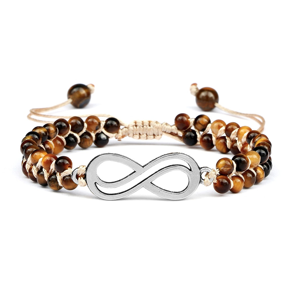 4mm Natural Tiger Eye Stone Beads Bracelets