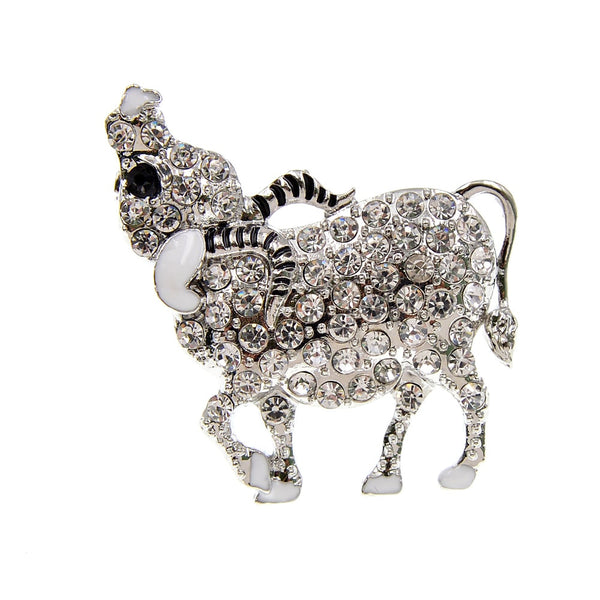 Rhinestone Bull Brooches Chinese Cow Year Pin Brooch