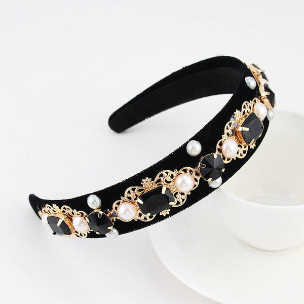 Luxury Baroque Rhinestone Headbands Hair Hoops