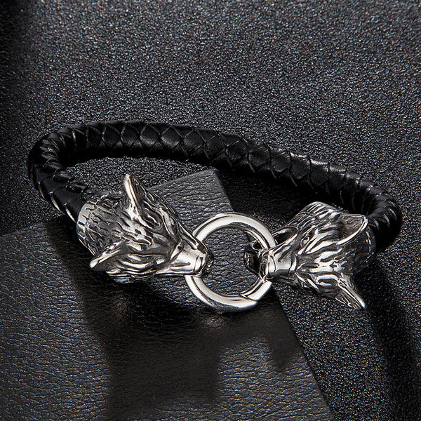 Pulsera de serpiente de acero inoxidable para hombre, estilo punk rock.