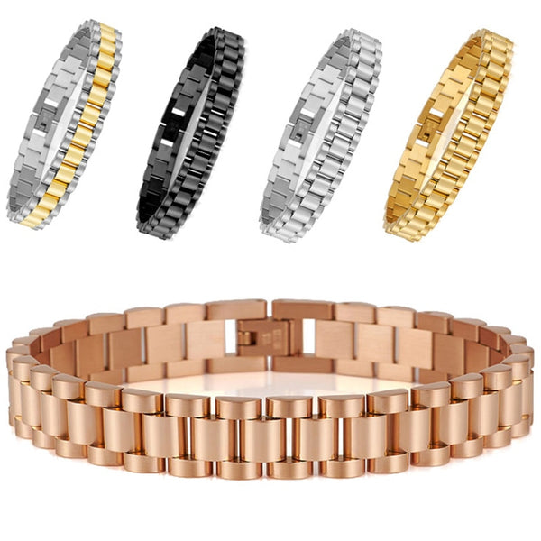 Pulseras de cadena de reloj de 10 mm para hombre y mujer.