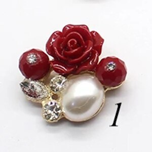 Gold Rose Decoration Buttons 5Pcs 22mm DIY Handwork Accessories