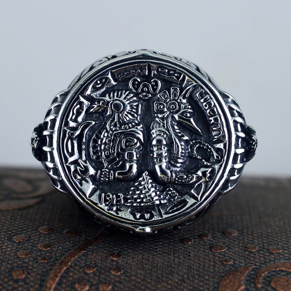 Anillo de Anubis de la muerte de la mitología egipcia para hombres