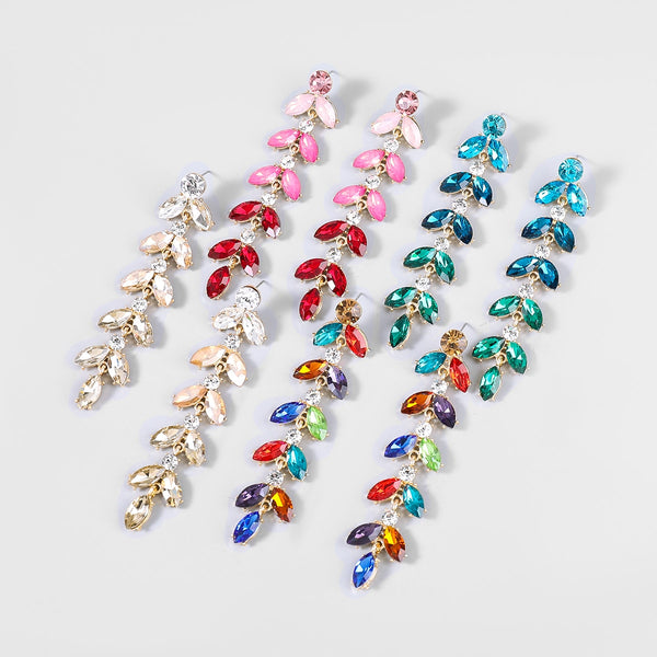 Pendientes geométricos de metal con diamantes de imitación para mujer, de moda, para fiesta en casa, sencillos, de Pauli Manfi