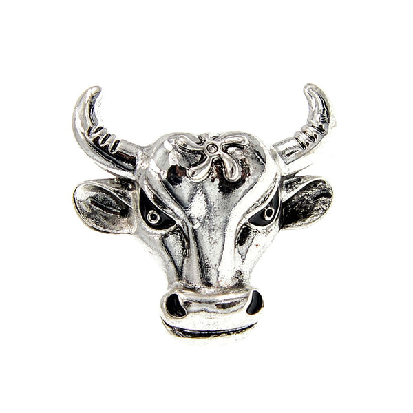 Broche de cabeza de toro para mujer y hombre