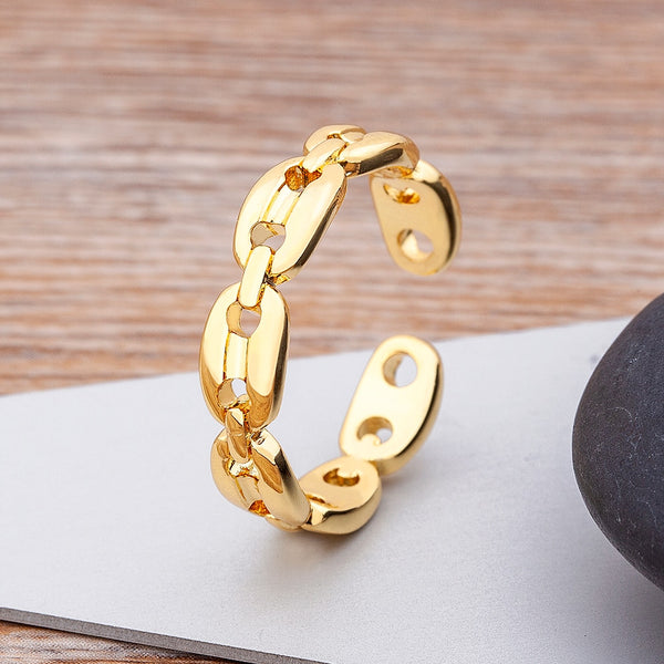 Nuevo diseño de anillos de nariz de cerdo con circonitas de cobre para mujer