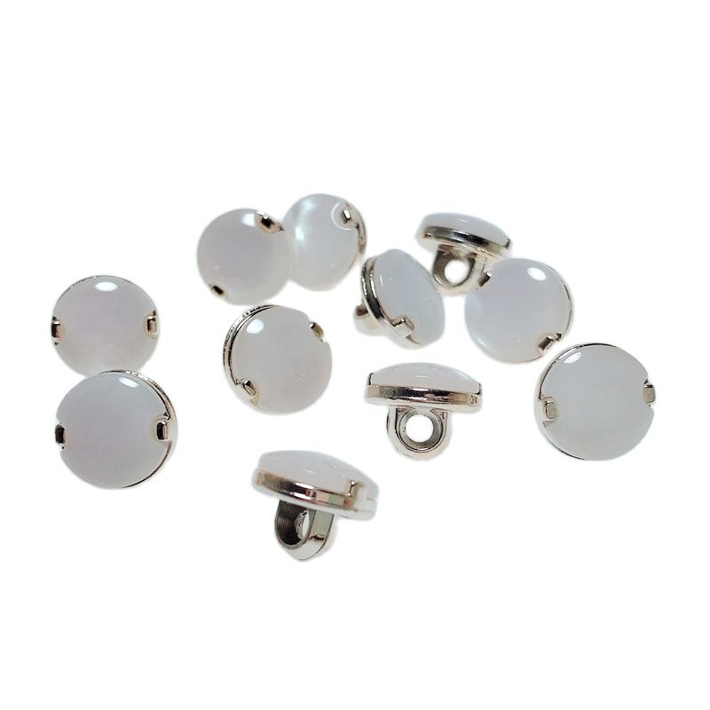 50/100pcs  11MM Shank With Stone Plating Buttons Shirt Buttons Apparel Sewing Accessories