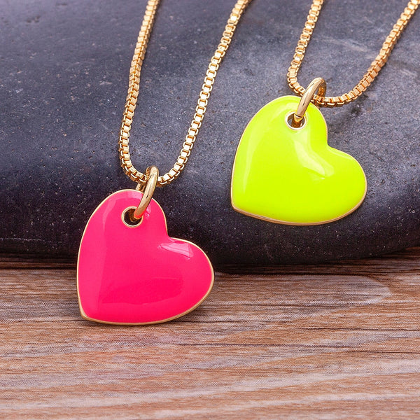 Hot Sale Bohemia Heart Pendant 4 Candy Colors Choice For Women