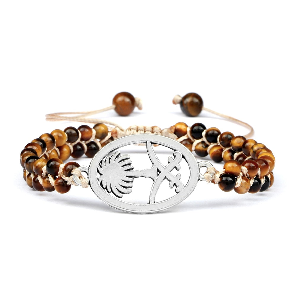 4mm Natural Tiger Eye Stone Beads Bracelets