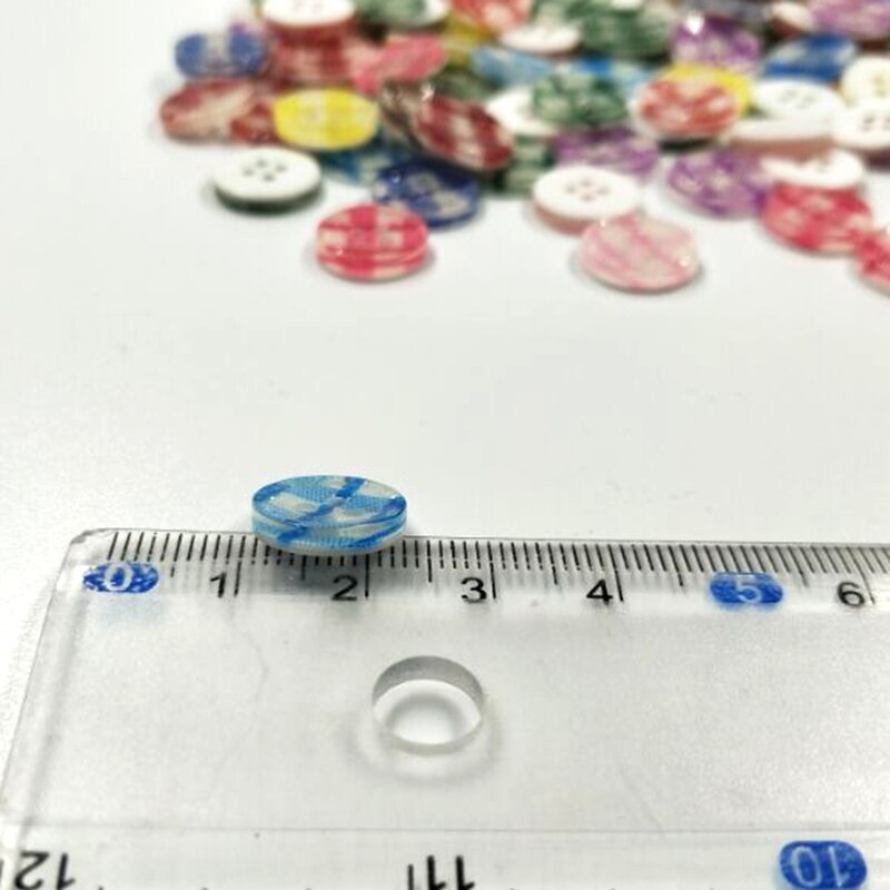 50PCS 4 Holes Flatback Resin Buttons Shirt  Apparel Sewing Accessories DIY