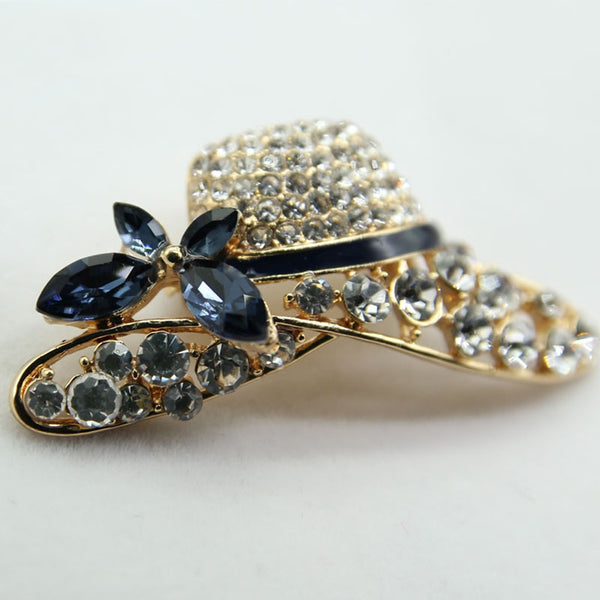 Fashion Hat Brooches Rhinestone Pin and Brooch