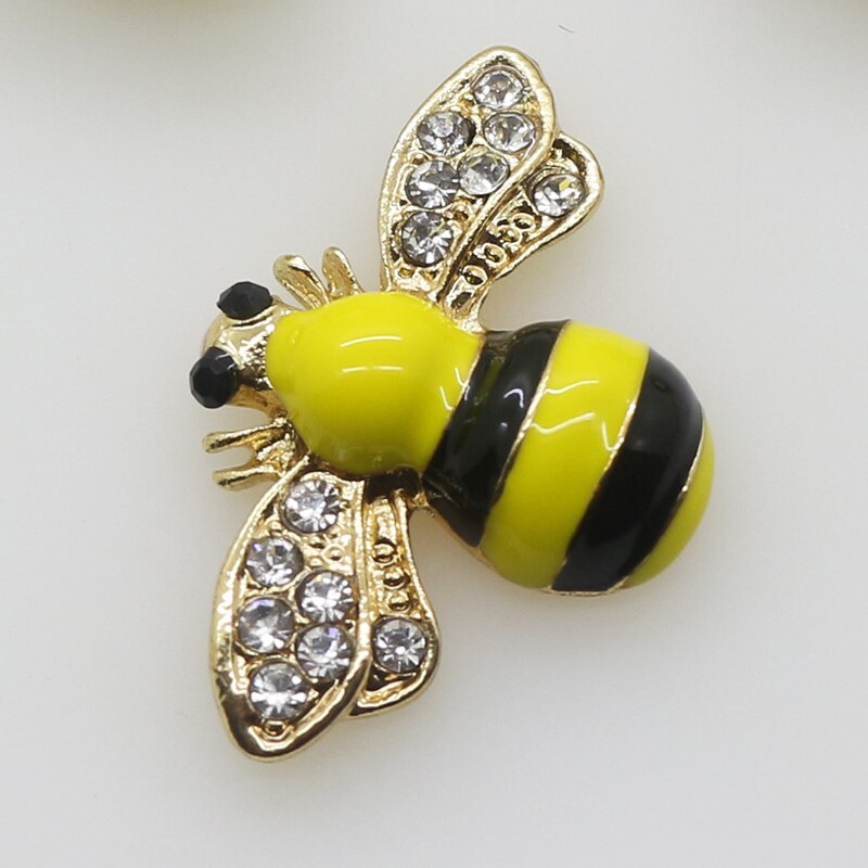 Fashion Bee Alloy Buttons 5Pcs/Lot Mix Color Flatback Brooches Handwork Sewing Clothing Button