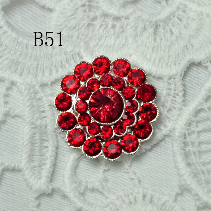 120PC 20mm Handmade Vintage Metal Decorative Buttons Crystal Pearl Flower Center Button