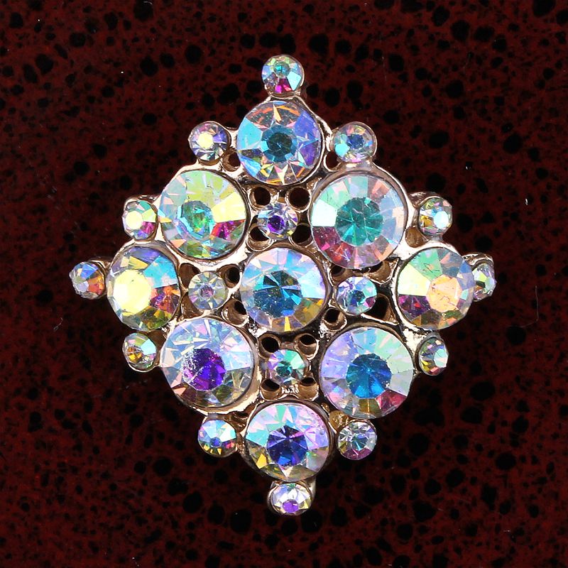 200pcs/lot 2Colors Chic Shinning Colorful Metal Rhinestone Button Crystal Metal Button