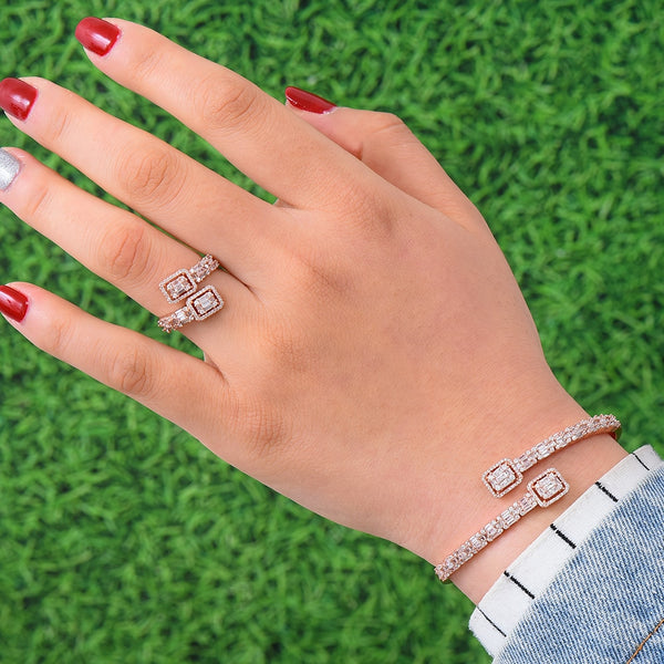 Luxury Trendy Saudi Arabia Bangle Ring Set Jewelry Sets For Women