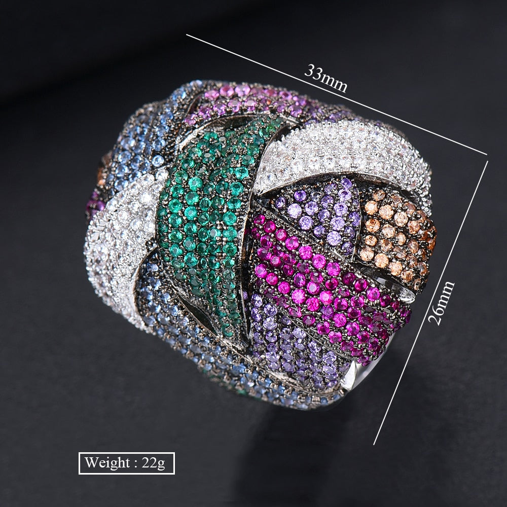 Luxury Winding Cross Geometry Cubic Zironia CZ J Wedding Dubai Bridal Jewelry Set