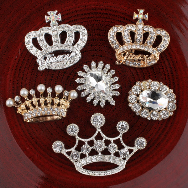 120PCS Vintage Handmade Flower Rhinestone Buttons Pearl Decorative Buttons