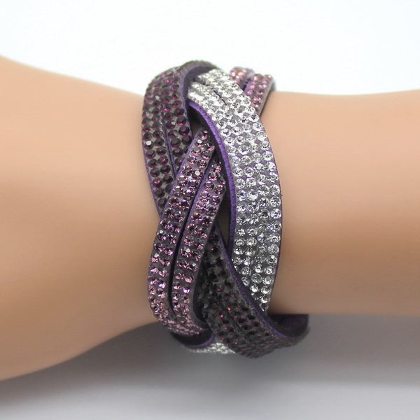 Pulseras clásicas de cuero para mujer