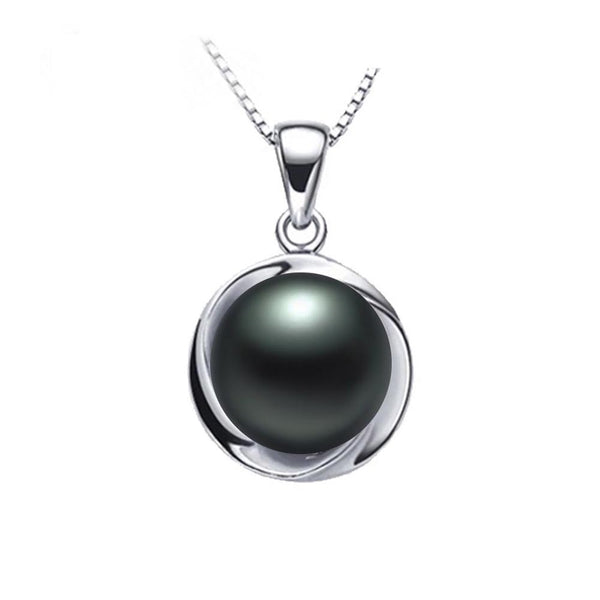 Collar con colgante de perla de agua dulce natural auténtica AAAA para mujer