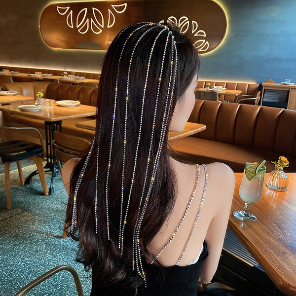 Diadema de moda con diamantes de imitación para mujer