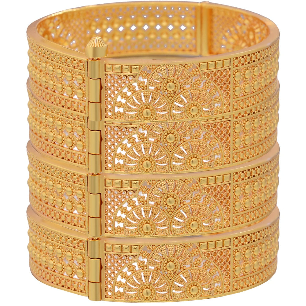 Luxury Indian Dubai Gold Color Bangles For Women