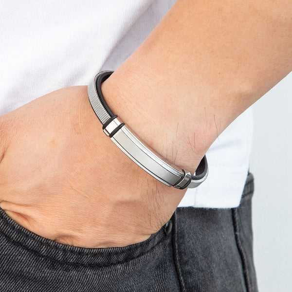 Fashion Black Leather Bracelets For Men