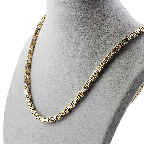 Collar de cadena imperial para hombre, estilo punk rock, de acero inoxidable 316L.