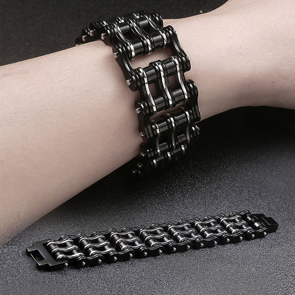Pulseras de cadena pesada punk para hombre