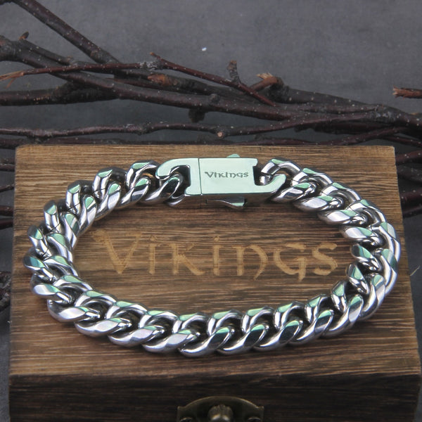 Pulseras vikingas de acero inoxidable que nunca se decoloran para hombres