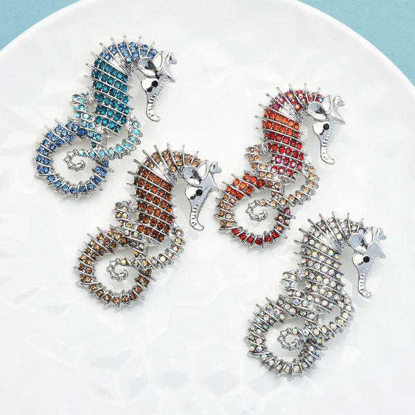New Seahorse Brooch Pins Gift Women Brooches Classic Jewelry Accessories