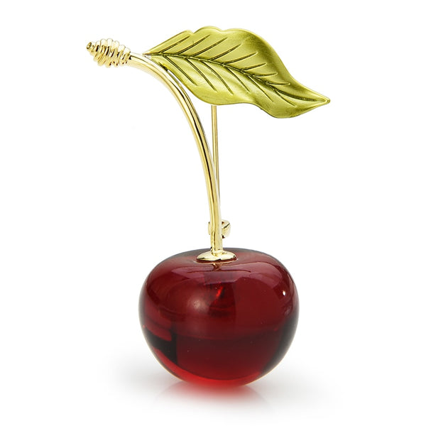 New Cherry Brooches For Women 3-color Red Enamel Cherry Fruits Weddings Casual Party Brooch