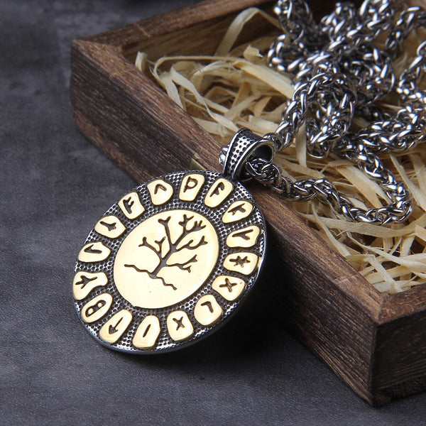 Collares de cadena de plata con el Árbol de la Vida de Vikings Jewelry para mujer