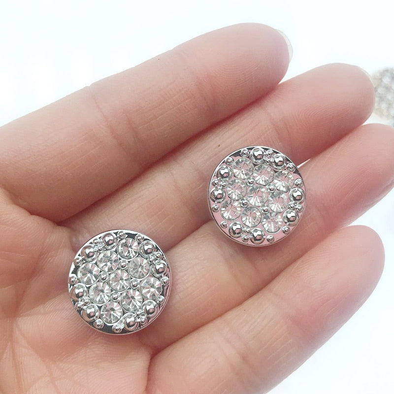 20PCS 17mm New Overcoat Sweater Buttons Shank With Rhinestones DIY Apparel Sewing Accessories