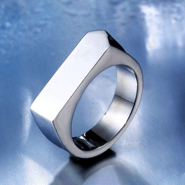 Versión coreana de anillo sencillo para hombre y mujer, estilo punk, hip hop, de acero inoxidable, para motociclista.