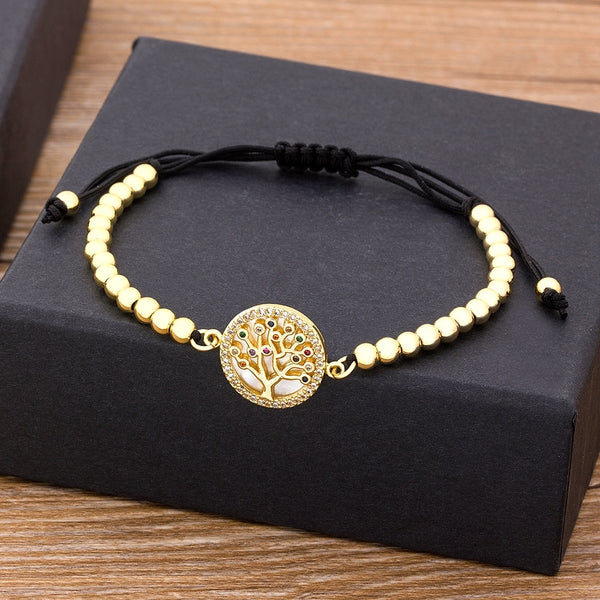 Pulsera de cuentas del árbol de la vida hecha a mano