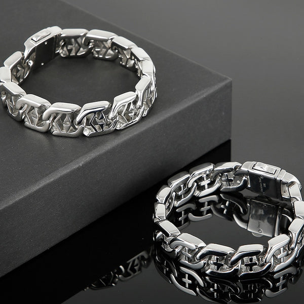 Pulsera de acero inoxidable pulido para hombre