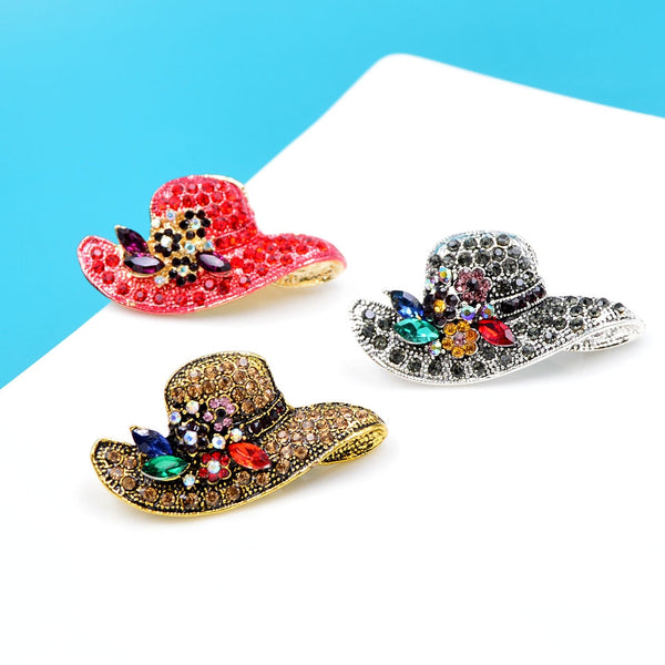 6 estilos para elegir: broches vintage de mariposa con sombrero de pavo real y diamantes de imitación para mujer