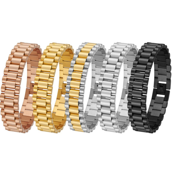 15MM Wide 8/8.86 Inches Long Watch Chain Wristband Man Bracelet For Men