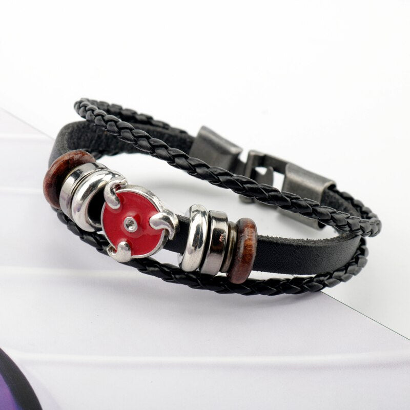 Anime Braid Leather Bracelets Bangles Cartoon Character Alloy Bracelet