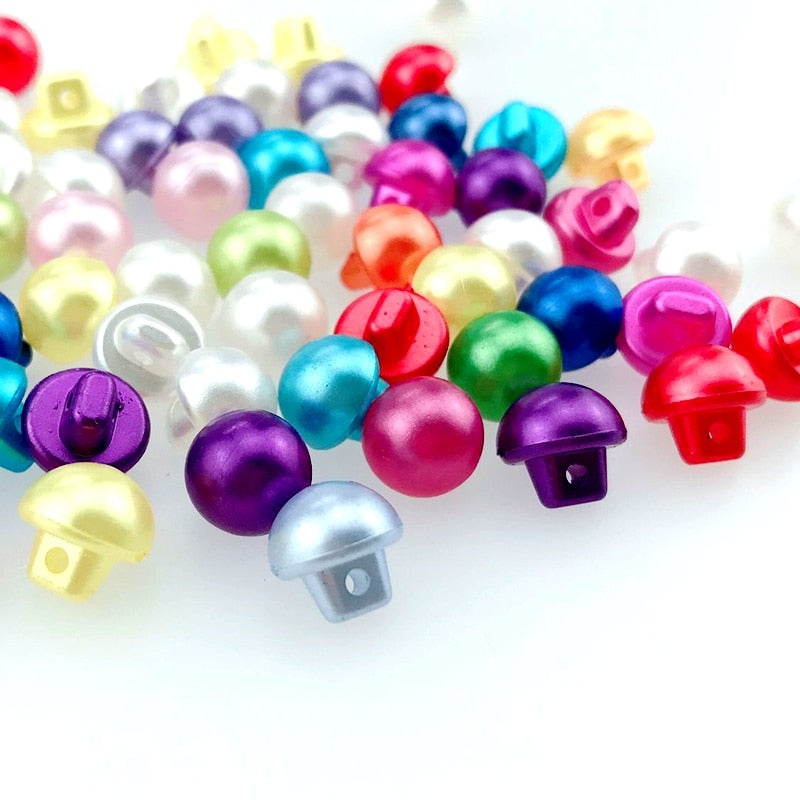 50/150pcs 10mm Candy Color Acrylic Buttons Shank  Children Buttons DIY Apparel Sewing Accessories