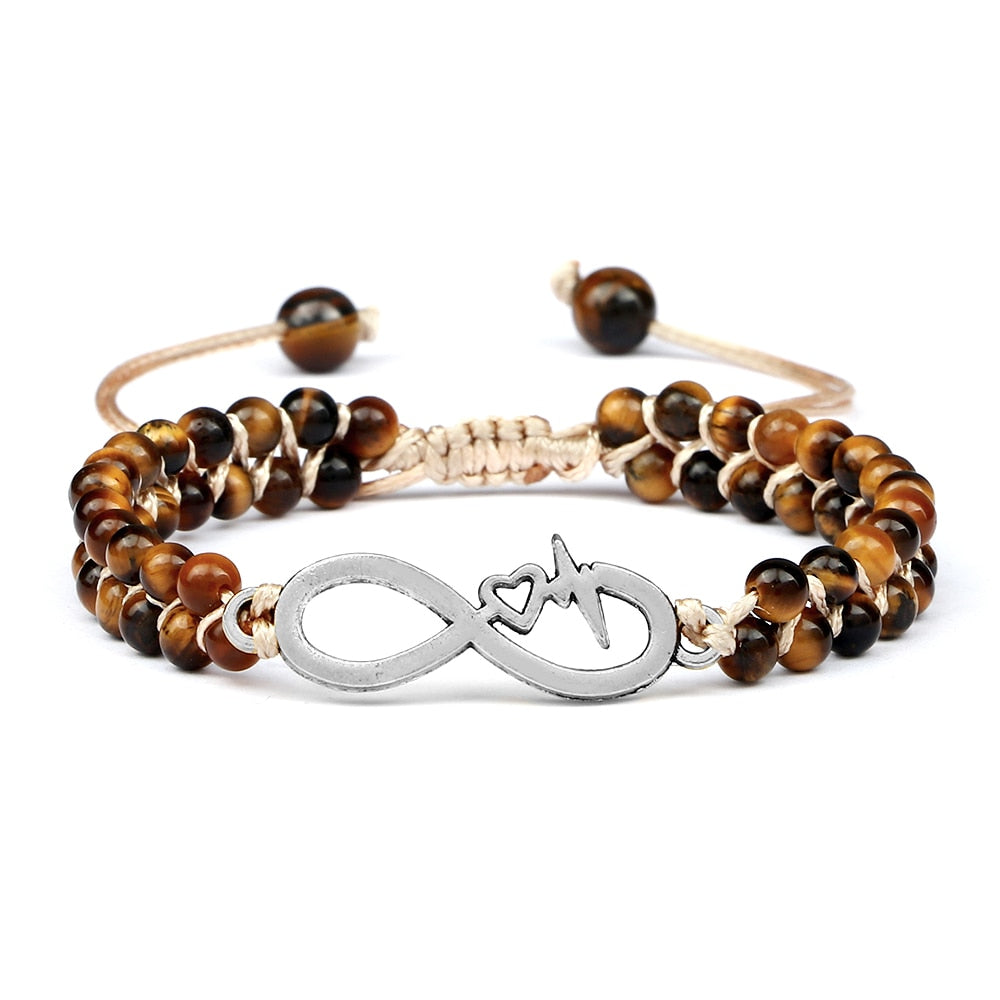 4mm Natural Tiger Eye Stone Beads Bracelets