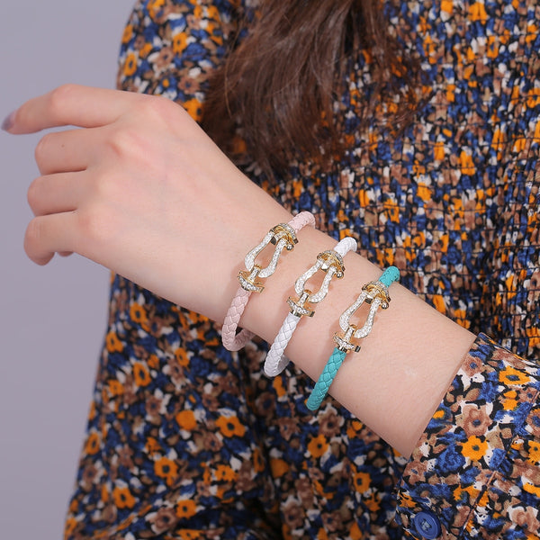 Pulsera geométrica de moda para mujer, brazalete sencillo, colorido y versátil.
