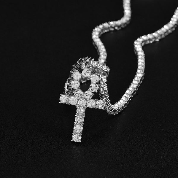 Collar con colgante de cruz de hip hop de 18 pulgadas para hombre y mujer con cadena de eslabones cubanos