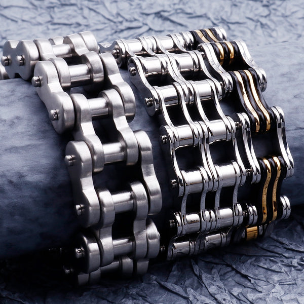Massive Heavy Stainless Steel Bracelet Man Bicycle Motorcycle Chain Bracelets