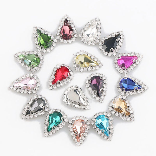 Lote de 10 botones de presión de 20 x 15 mm para coser joyas, manualidades y costura.